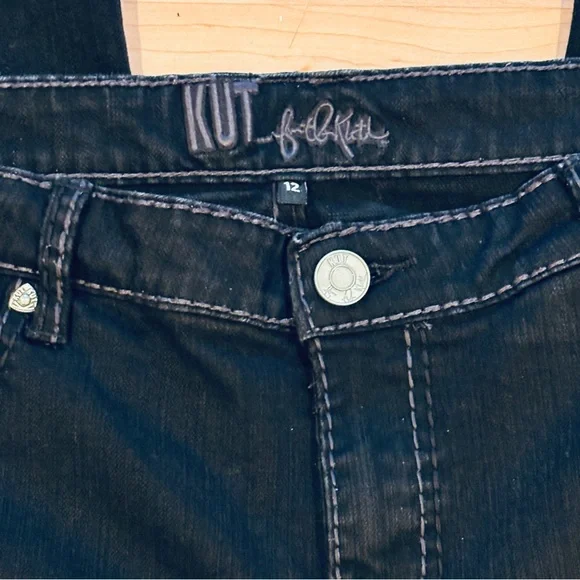 KUT from the Kloth Women's Black 5-Pocket Boot Cut Jeans - Picture 5 of 15